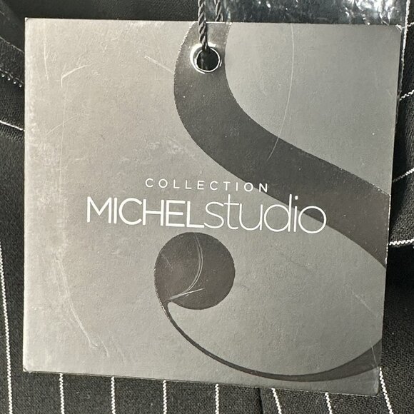Michel Studio Collection Womens Pants Dress Pinstripes Business Black Sz 22 NWT - Picture 8 of 10